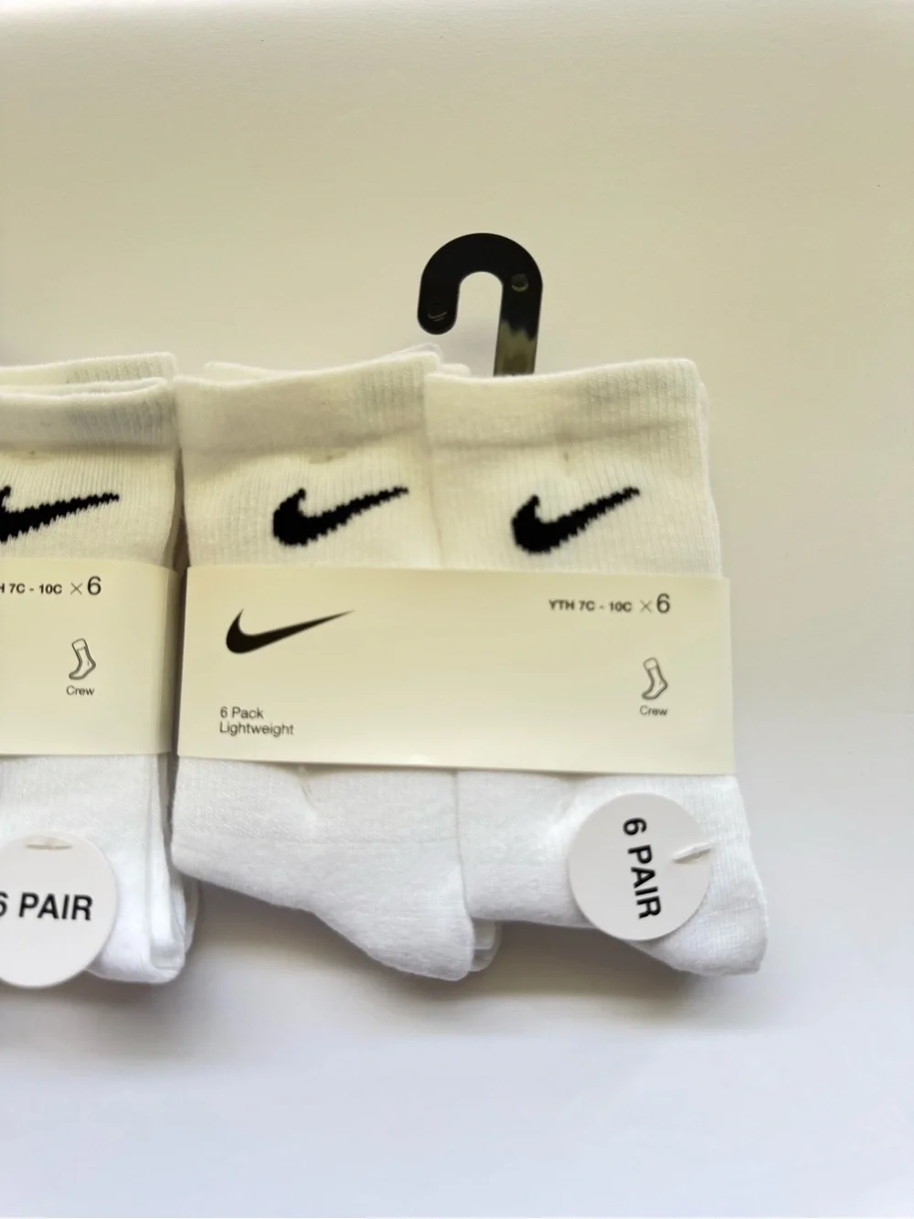 New Nike Toddler Little Kid Crew Socks 2 packs Size: 7c - 10c